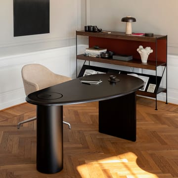 Zet hyllsystem - oak black stained, 1x2, black steel base - Audo Copenhagen