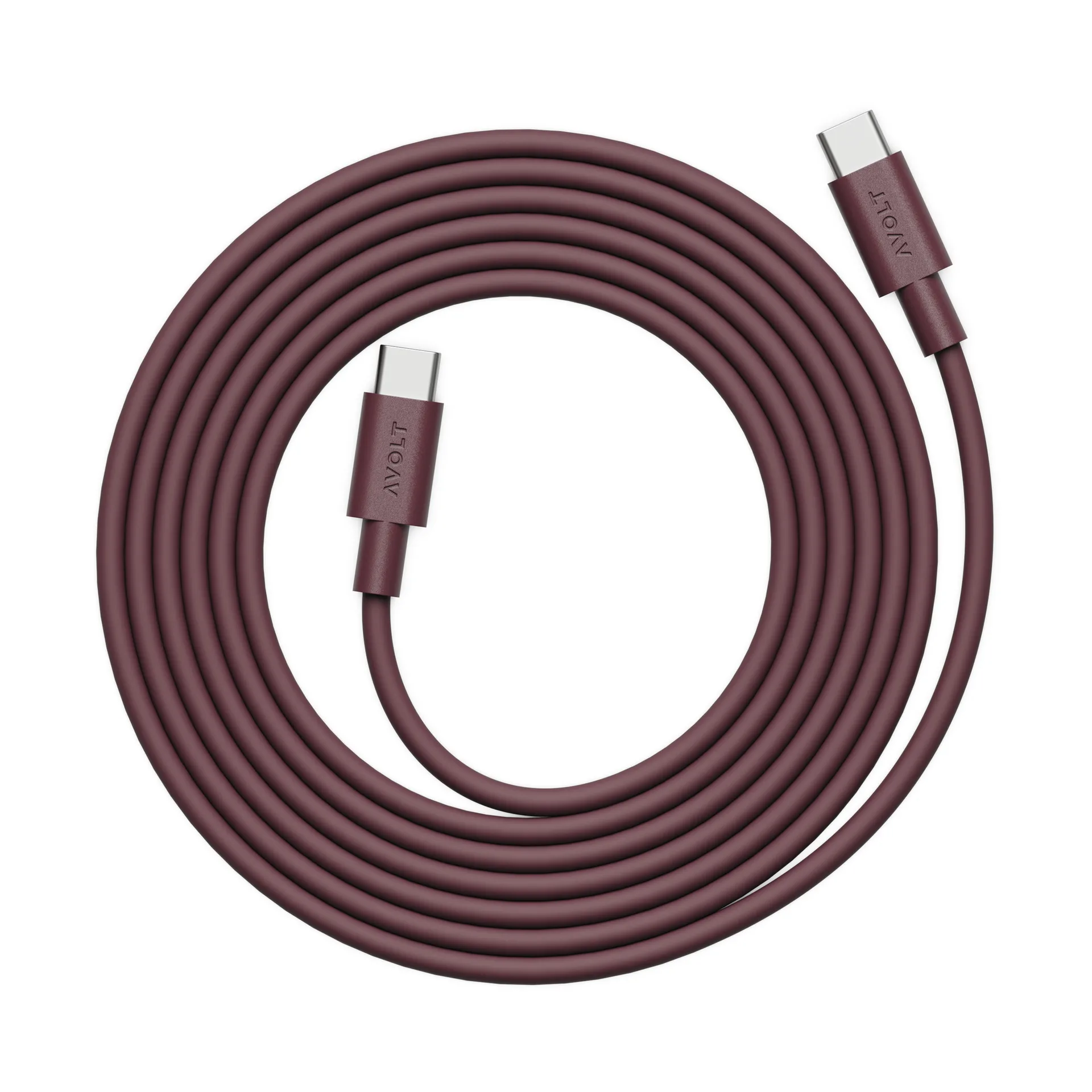 AVOLT x Bauhaus-Archiv Cable 1 USB C till USB C, Mulberry Red Avolt