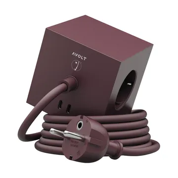 AVOLT x Bauhaus-Archiv Square 1 grenuttag USB-C - Mulberry Red - Avolt