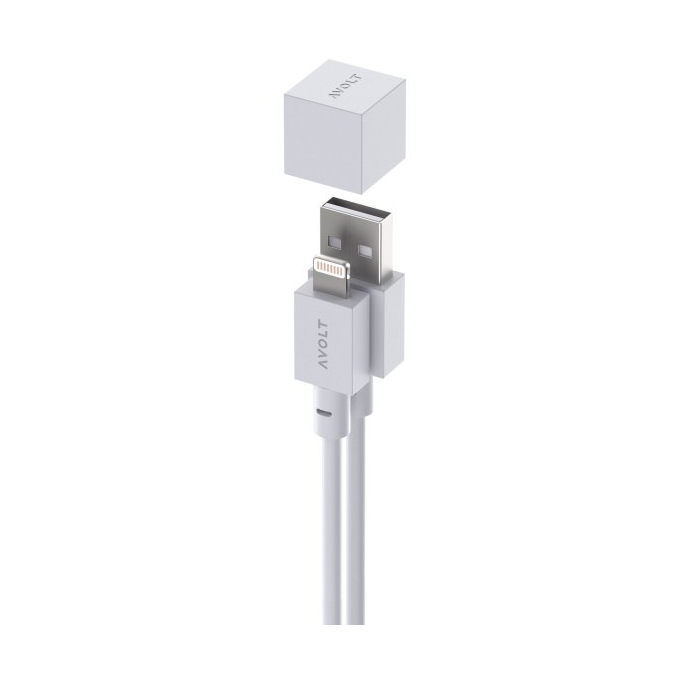 Avolt Cable 1 USB A till Lightning kabel 1,7 m White