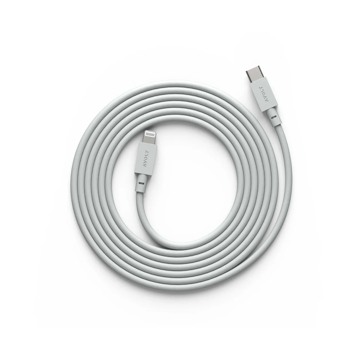 Avolt Cable 1 USB C till Lightning laddkabel 2m Gotland Gray