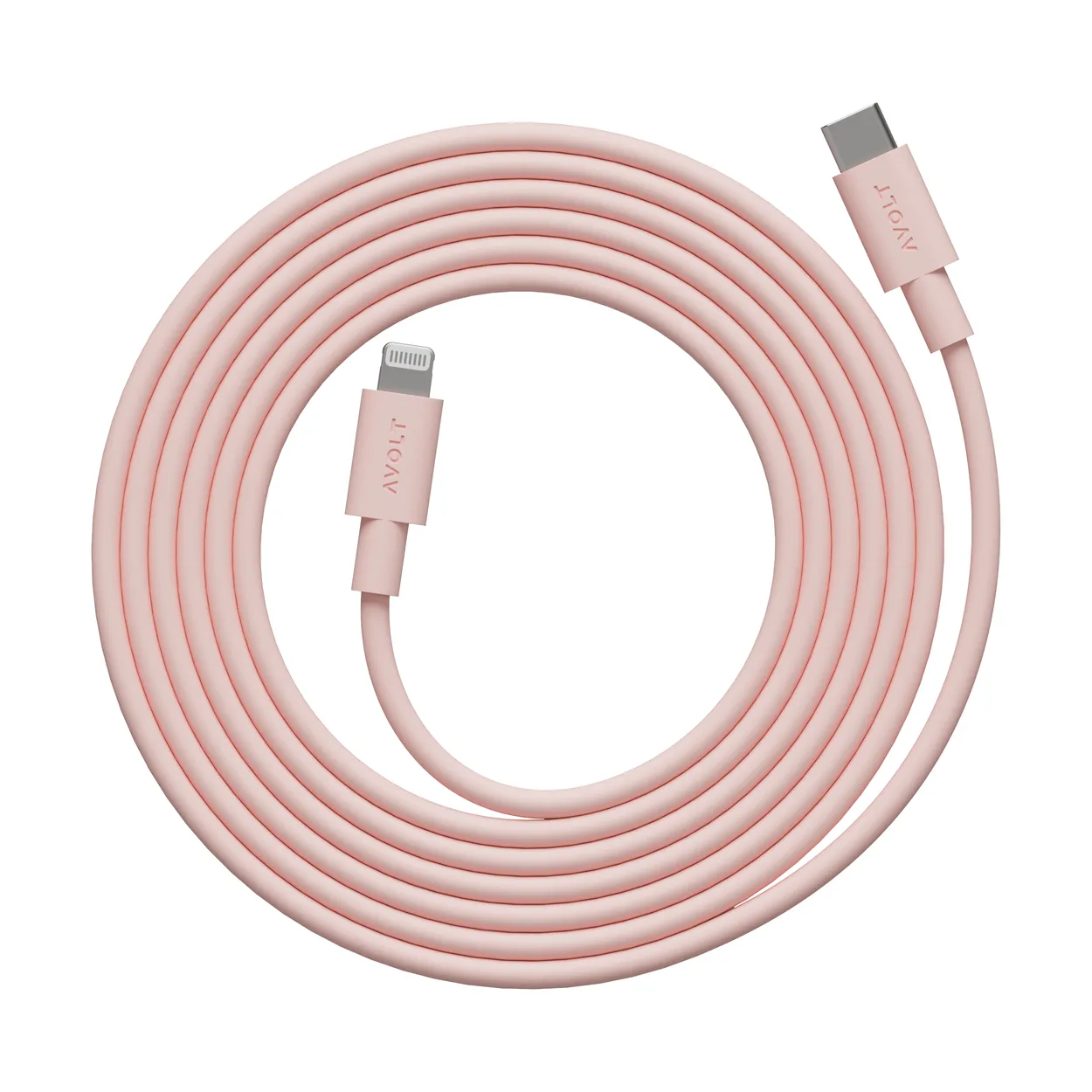 Avolt Cable 1 USB C till Lightning laddkabel 2m New Pink