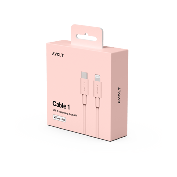 Cable 1 USB C till Lightning laddkabel 2m - New Pink - Avolt