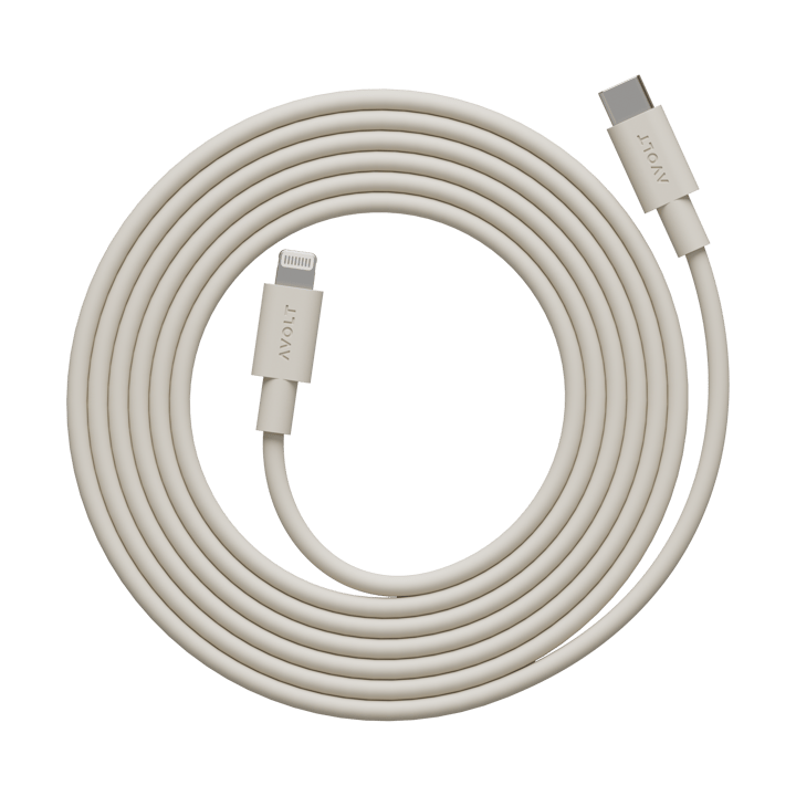Cable 1 USB C till Lightning laddkabel 2m - Nomad Sand - Avolt