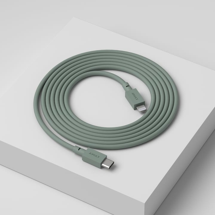 Cable 1 USB C till Lightning laddkabel 2m, Oak Green Avolt