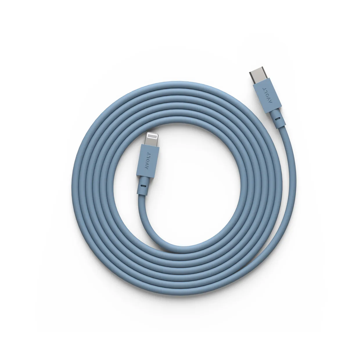 Avolt Cable 1 USB C till Lightning laddkabel 2m Shark Blue