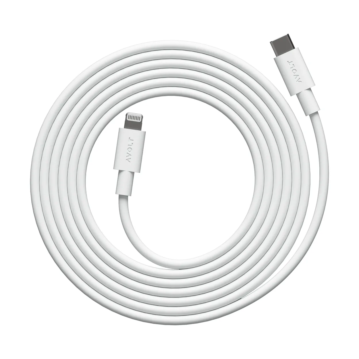 Avolt Cable 1 USB C till Lightning laddkabel 2m White Martinelli Luce Edition