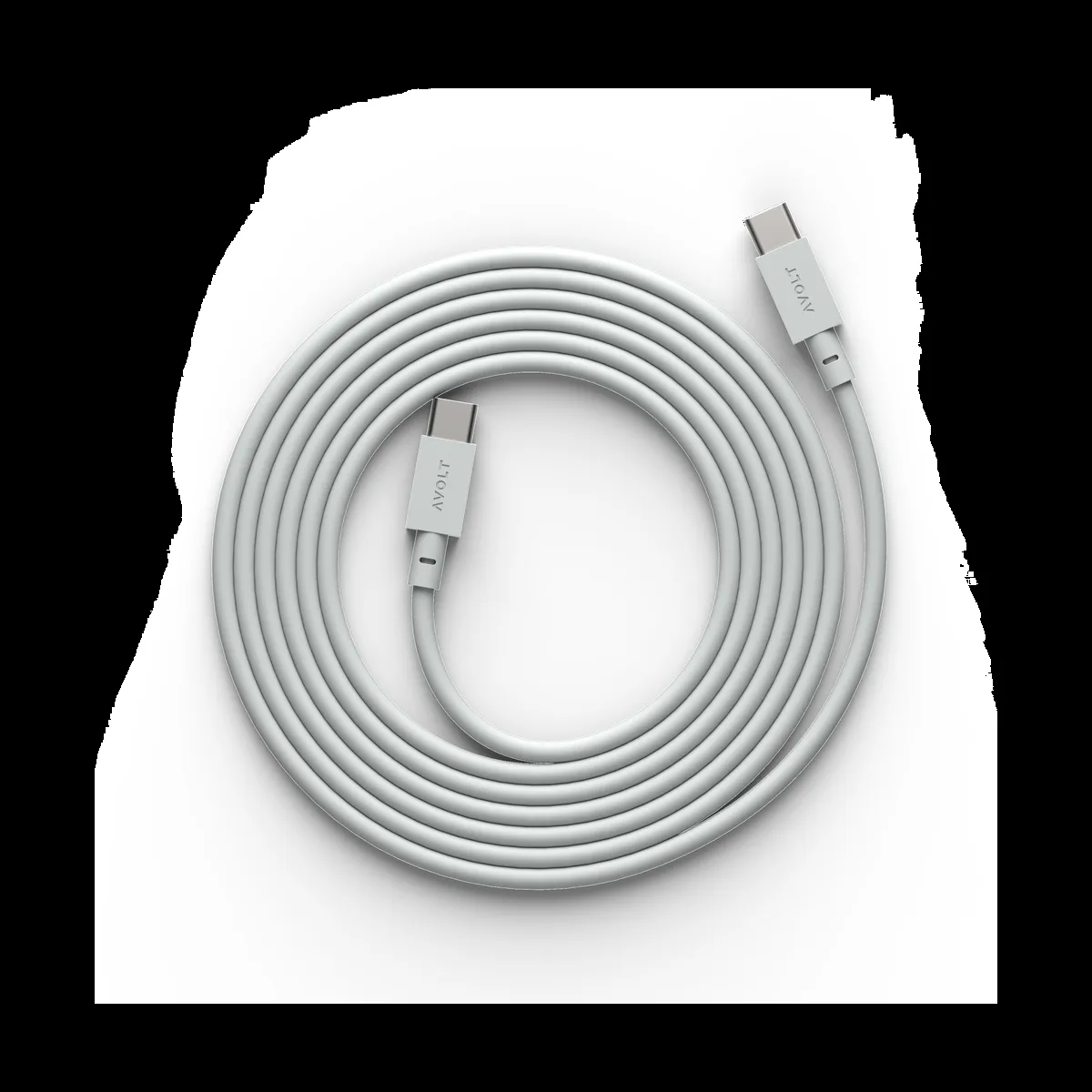 Avolt Cable 1 USB-C till USB-C laddningskabel 2 m Gotland gray