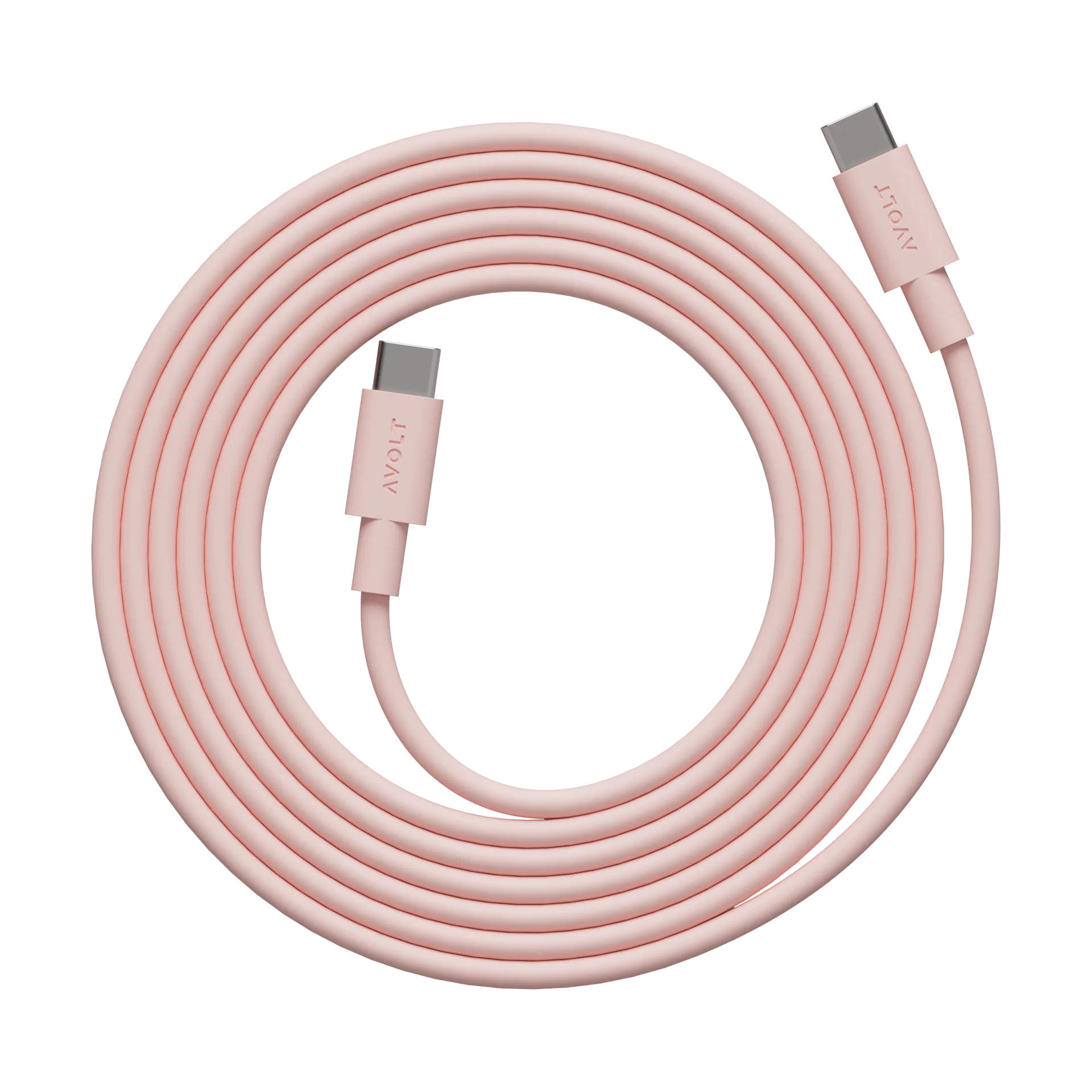 Cable 1 USB-C till USB-C laddningskabel 2 m, New Pink Avolt