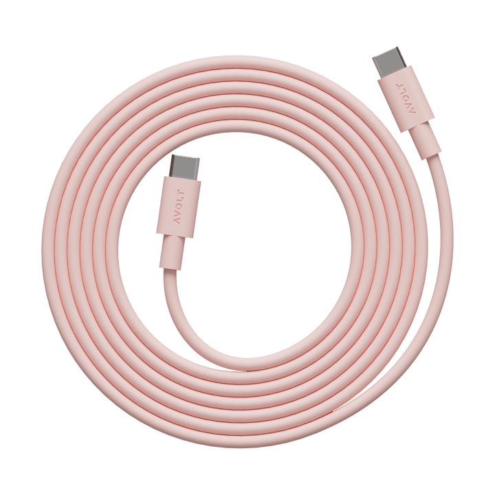Cable 1 USB-C till USB-C laddningskabel 2 m - New Pink - Avolt