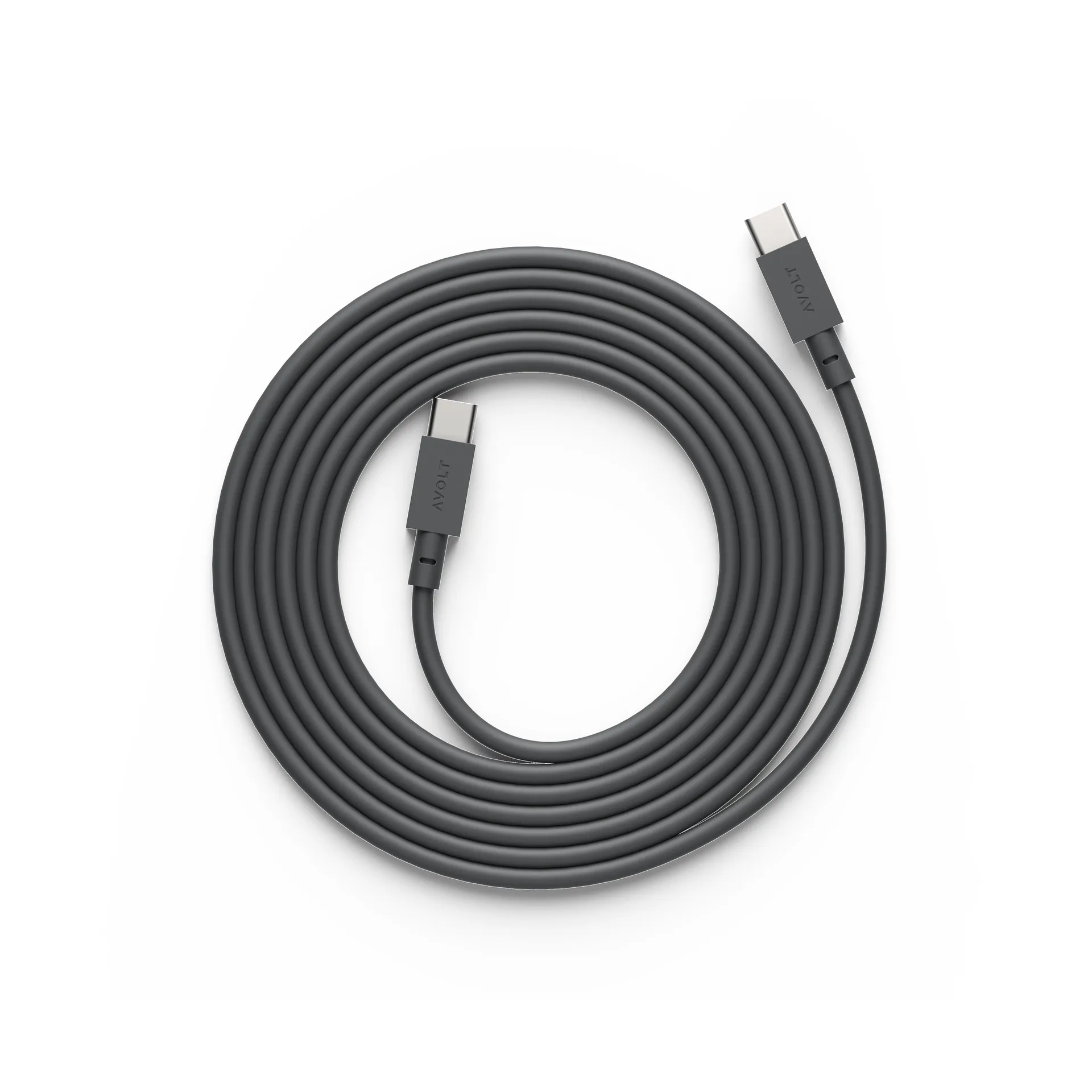 Cable 1 USB-C till USB-C laddningskabel 2 m, Stockholm black Avolt