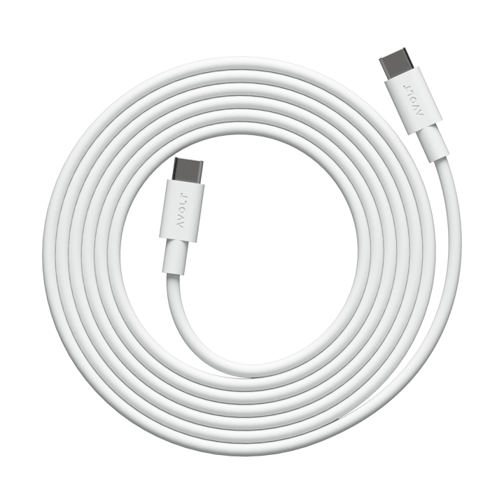 Cable 1 USB-C till USB-C laddningskabel 2 m - White Martinelli Luce Edition - Avolt
