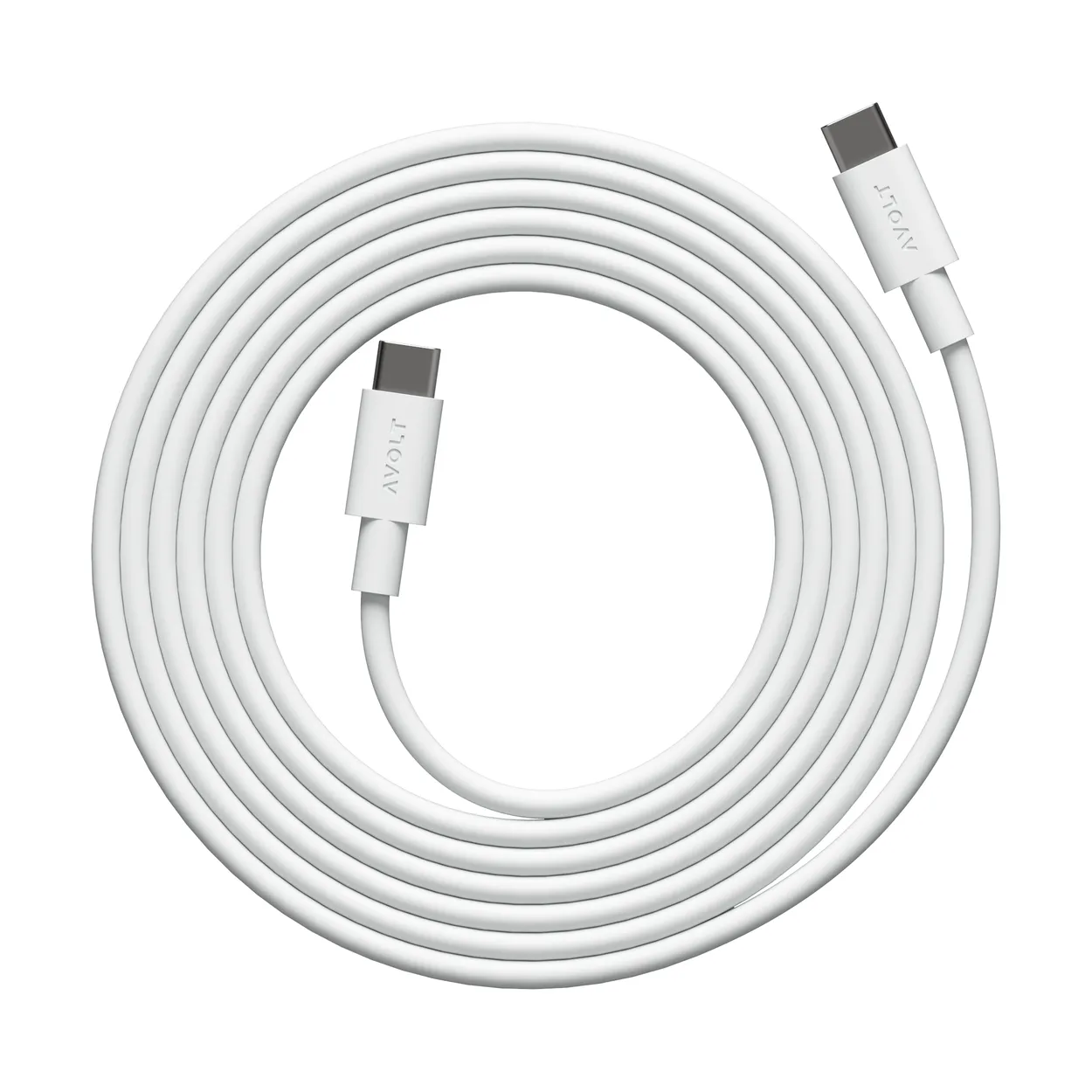 Avolt Cable 1 USB-C till USB-C laddningskabel 2 m White Martinelli Luce Edition