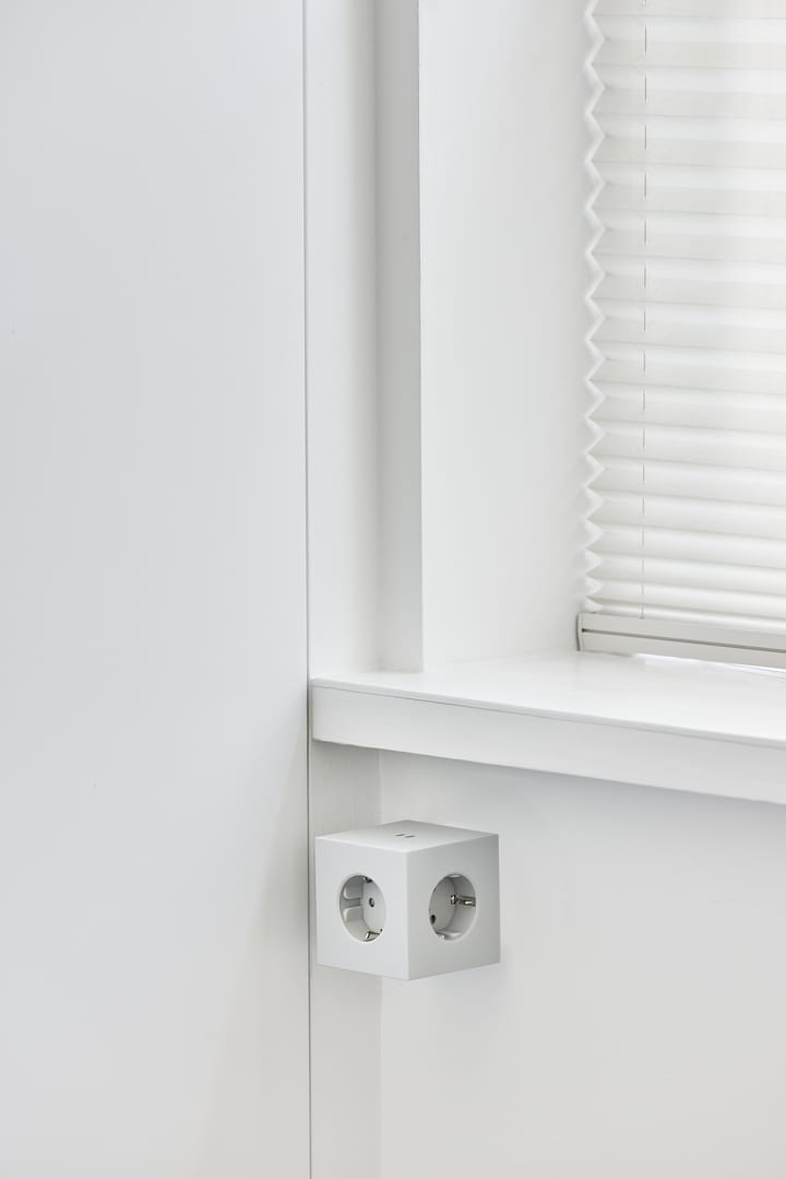 Square 1 grenuttag USB-C 30W 1,8 m, White Martinelli Luce edition Avolt