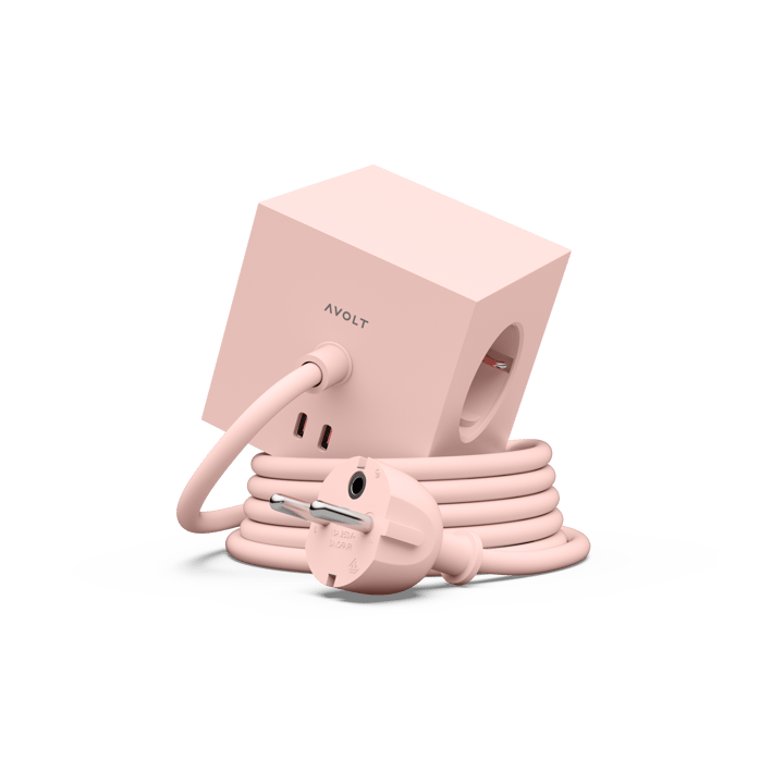 Square 1 grenuttag USB-C 30W 3 m - New Pink - Avolt