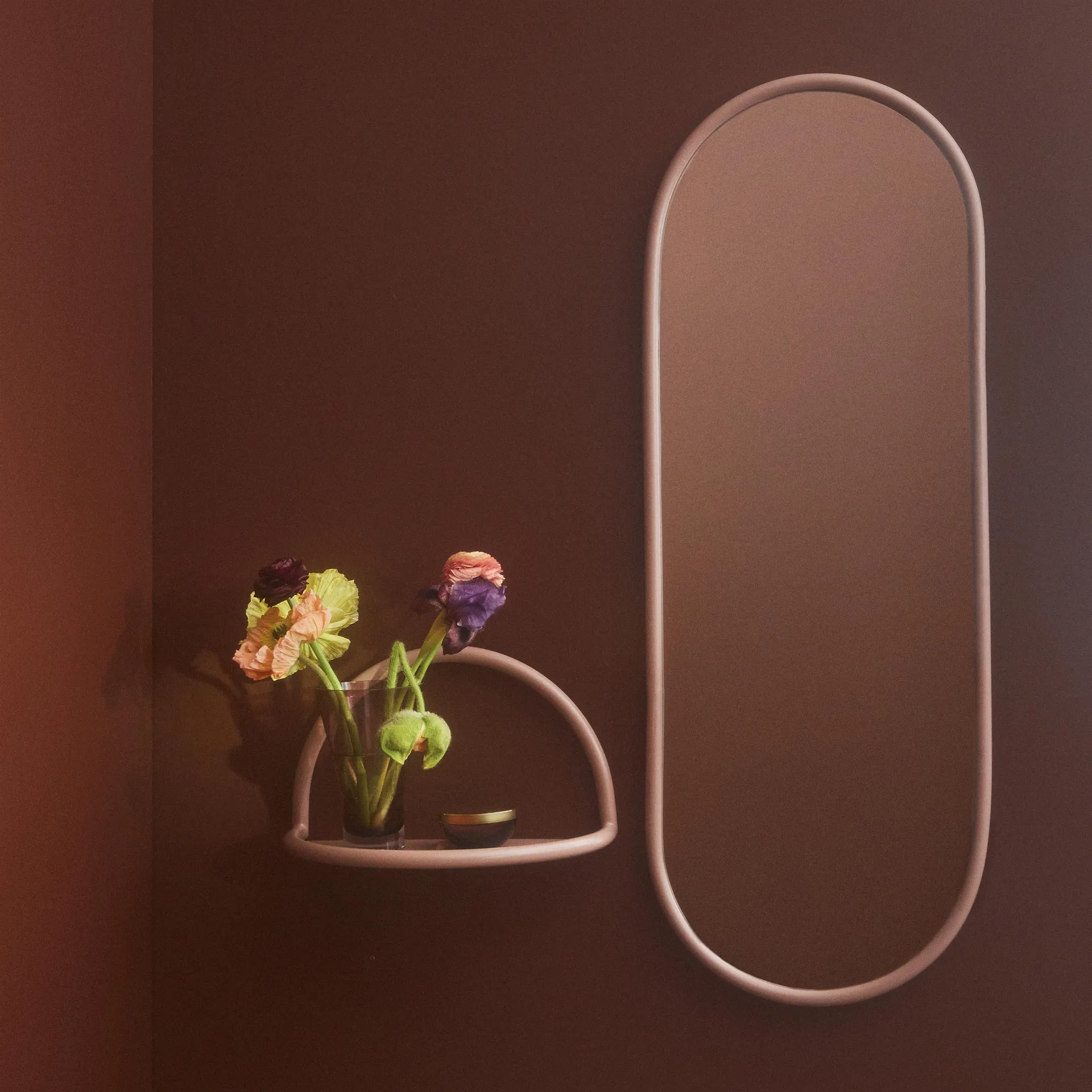Angui spegel oval 108 cm, rose AYTM