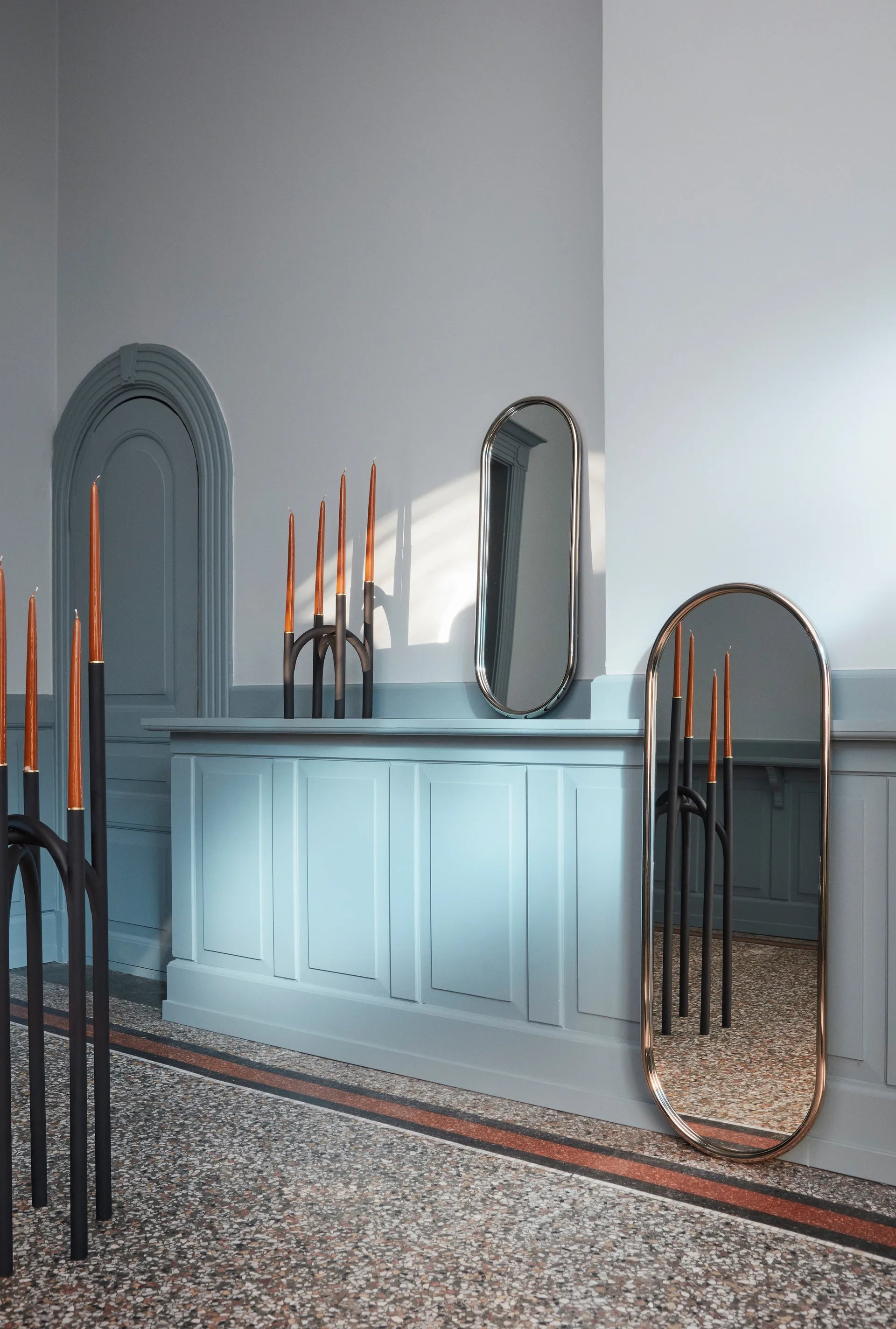 Angui spegel silver, 39x108 cm AYTM