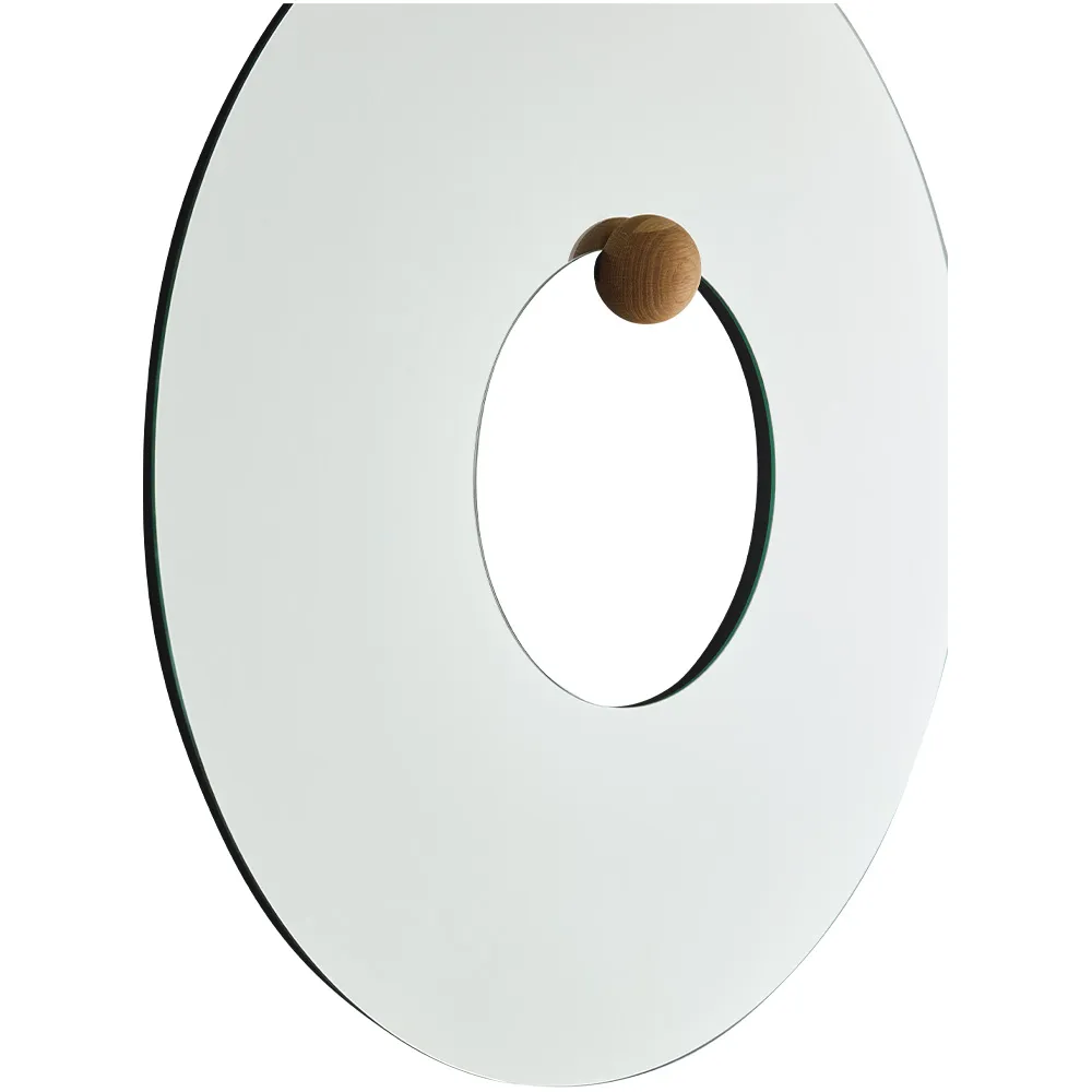 Castellum väggspegel Ø80 cm, Clear-oiled oak AYTM