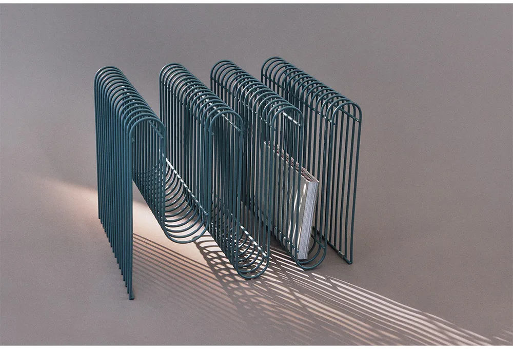 Curva tidningsställ, Dusty blue AYTM