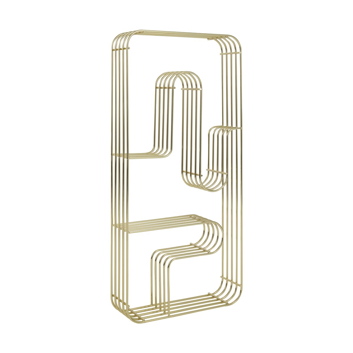 AYTM Curva vägghylla rektangulär Guld | Skandinavisk Design | Hyllor & Hyllsystem | Guldfärgad