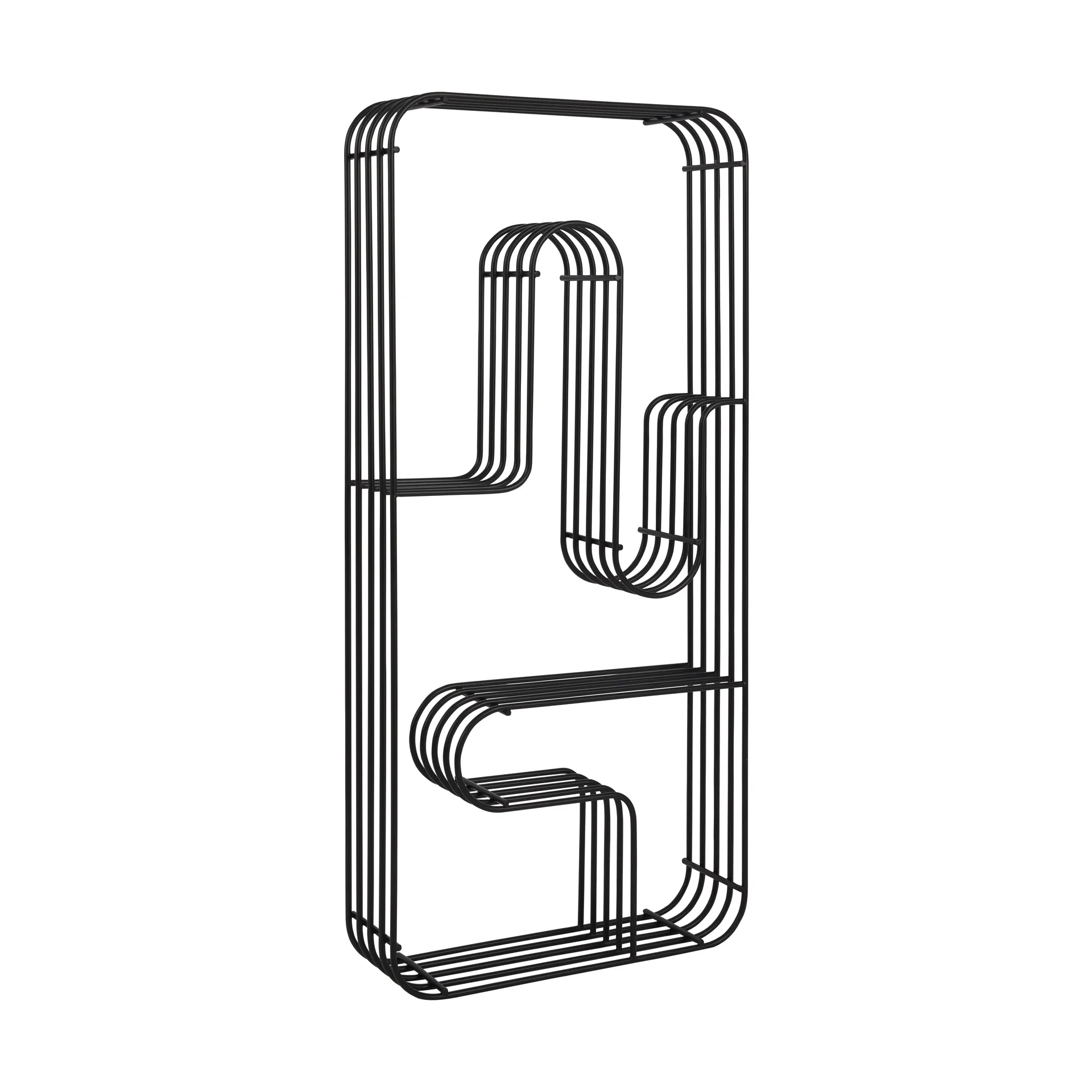 Curva vägghylla rektangulär, Svart AYTM