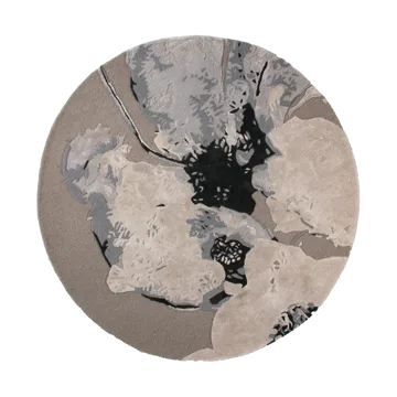 Floreo matta Ø130 cm - Grå-vit - AYTM