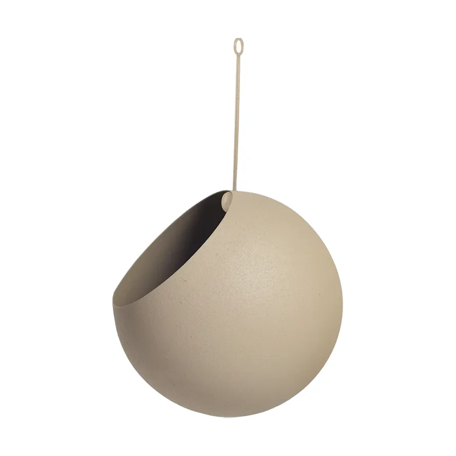 AYTM GLOBE hängande kruka 17 cm h28 cm Taupe | Skandinavisk Design | Krukor | Grå
