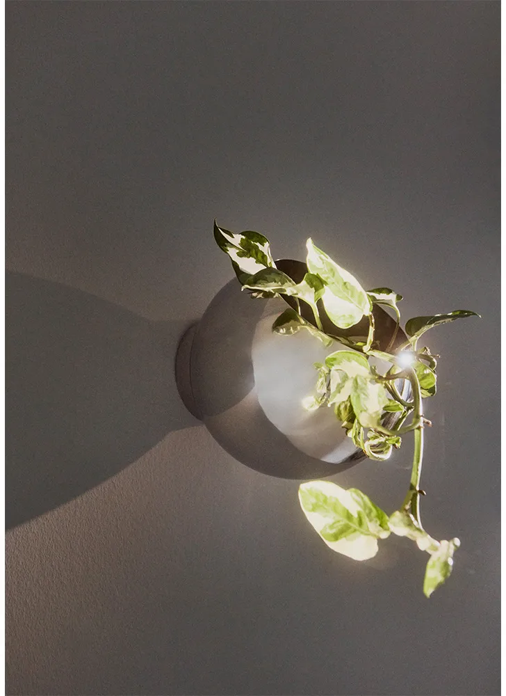 Globe kruka vägg Ø17 cm, Silver AYTM