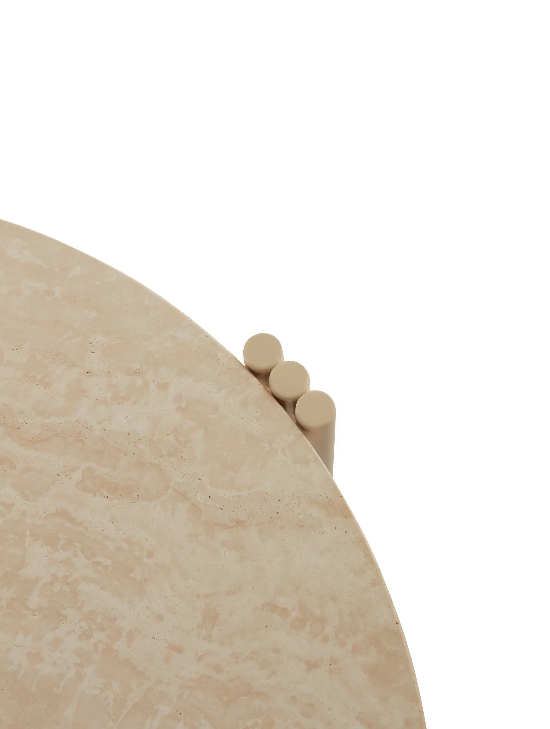 Tribus soffbord Ø60 cm, Light Sand-travertine AYTM