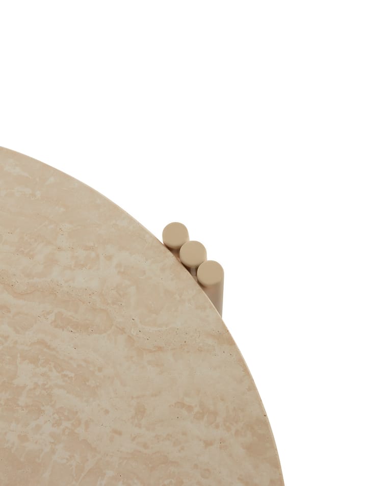 Tribus soffbord Ø60 cm, Light Sand-travertine AYTM