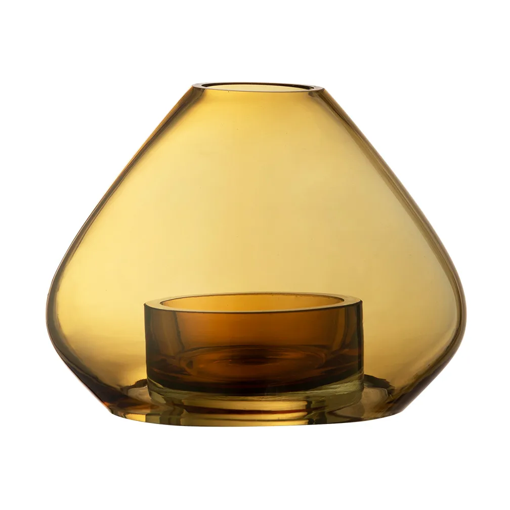 Uno lykta-vas 12 cm, Amber AYTM