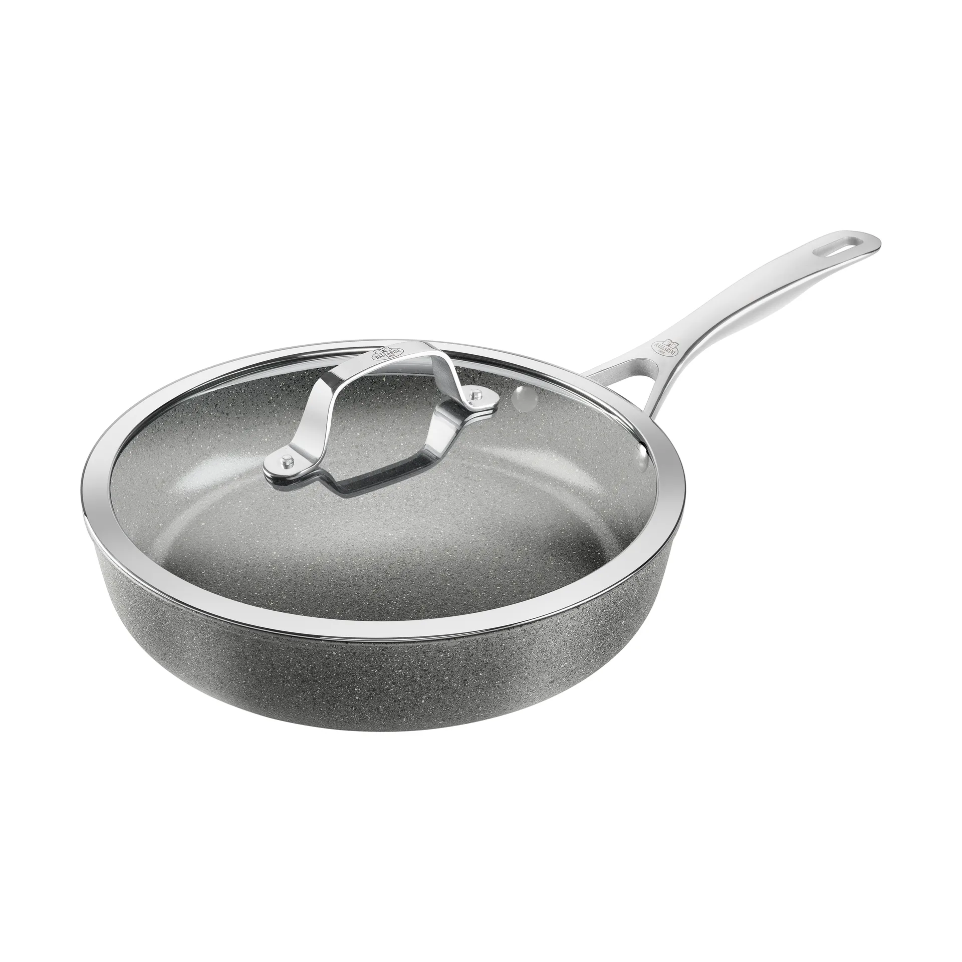 Salina Ceramic Granit traktörpanna med glaslock, 28 cm Ballarini