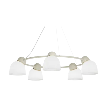 Bird takkrona Ø95,3 cm - Sand-mässing-opalglas - Belid