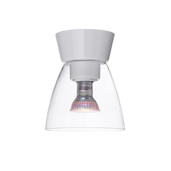 Belid Bizzo plafond klarglas 16,5 cm Blankvit | Skandinavisk Design | Plafonder | Vit