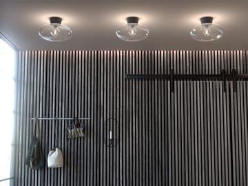 Bullo plafond XL klarglas Ø38 cm - Mattsvart - Belid