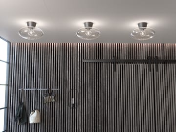 Bullo plafond XL klarglas Ø38 cm - Oxidgrå - Belid