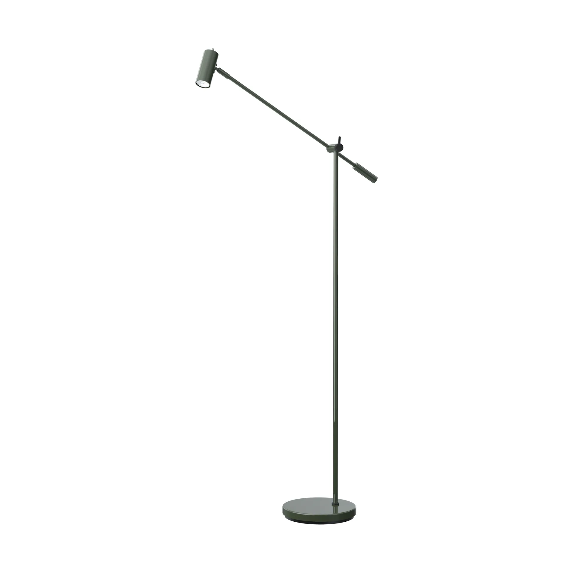 Cato golvlampa 134 cm, Blank skogsgrön-mattsvart Belid