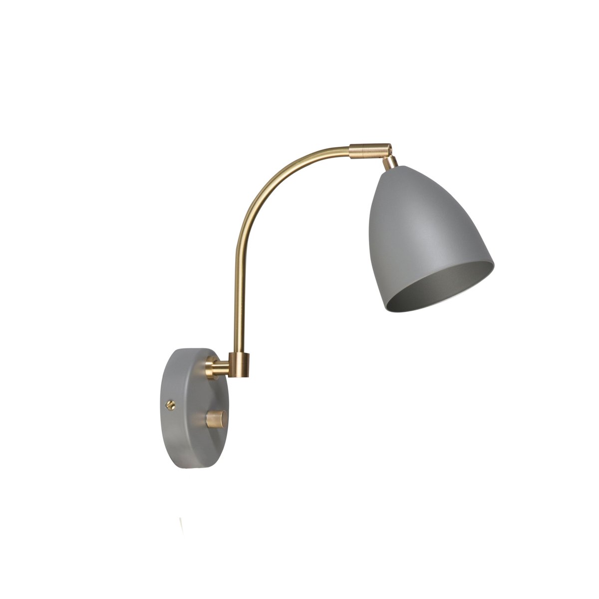 Belid Deluxe vägglampa varmgrå, mässing | Skandinavisk Design | Vägglampor | Grå