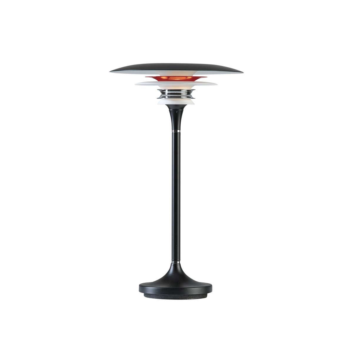 Belid Diablo bordslampa 20 cm Mattsvart-blankröd | Skandinavisk Design | Bordslampor | Svart
