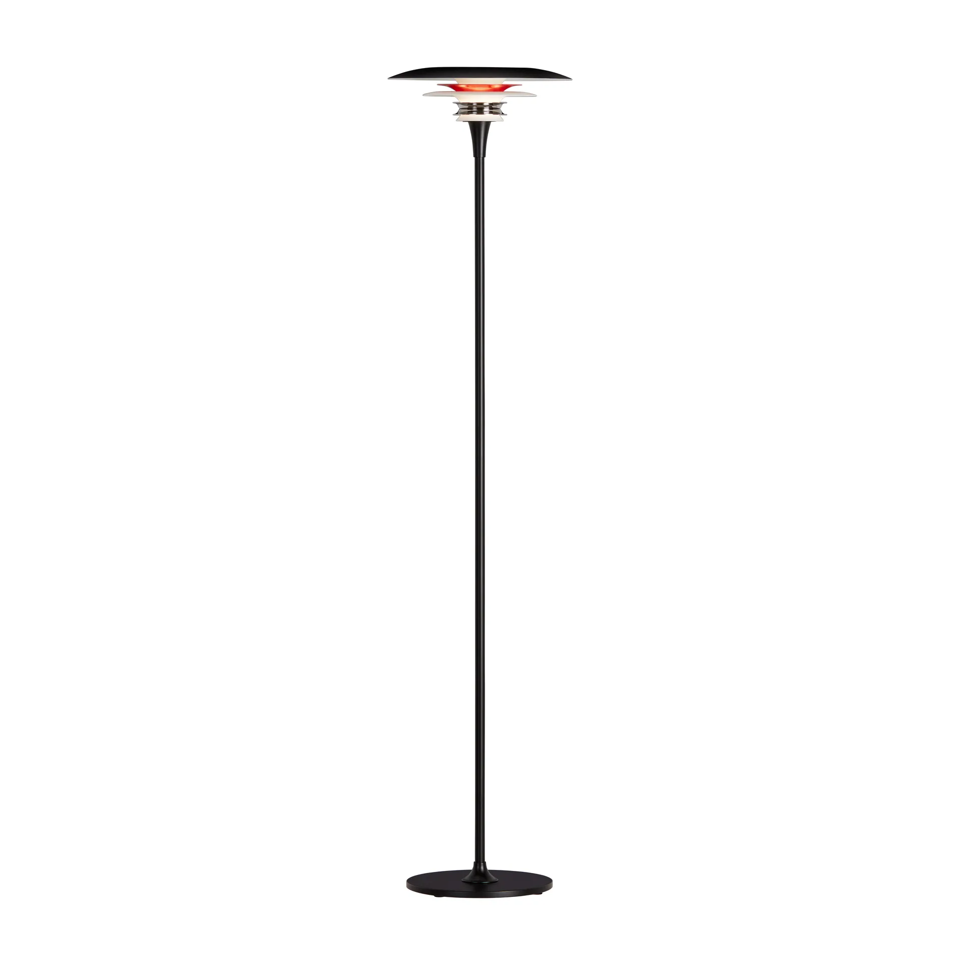 Diablo golvlampa Ø30 cm, Mattsvart-blankröd Belid