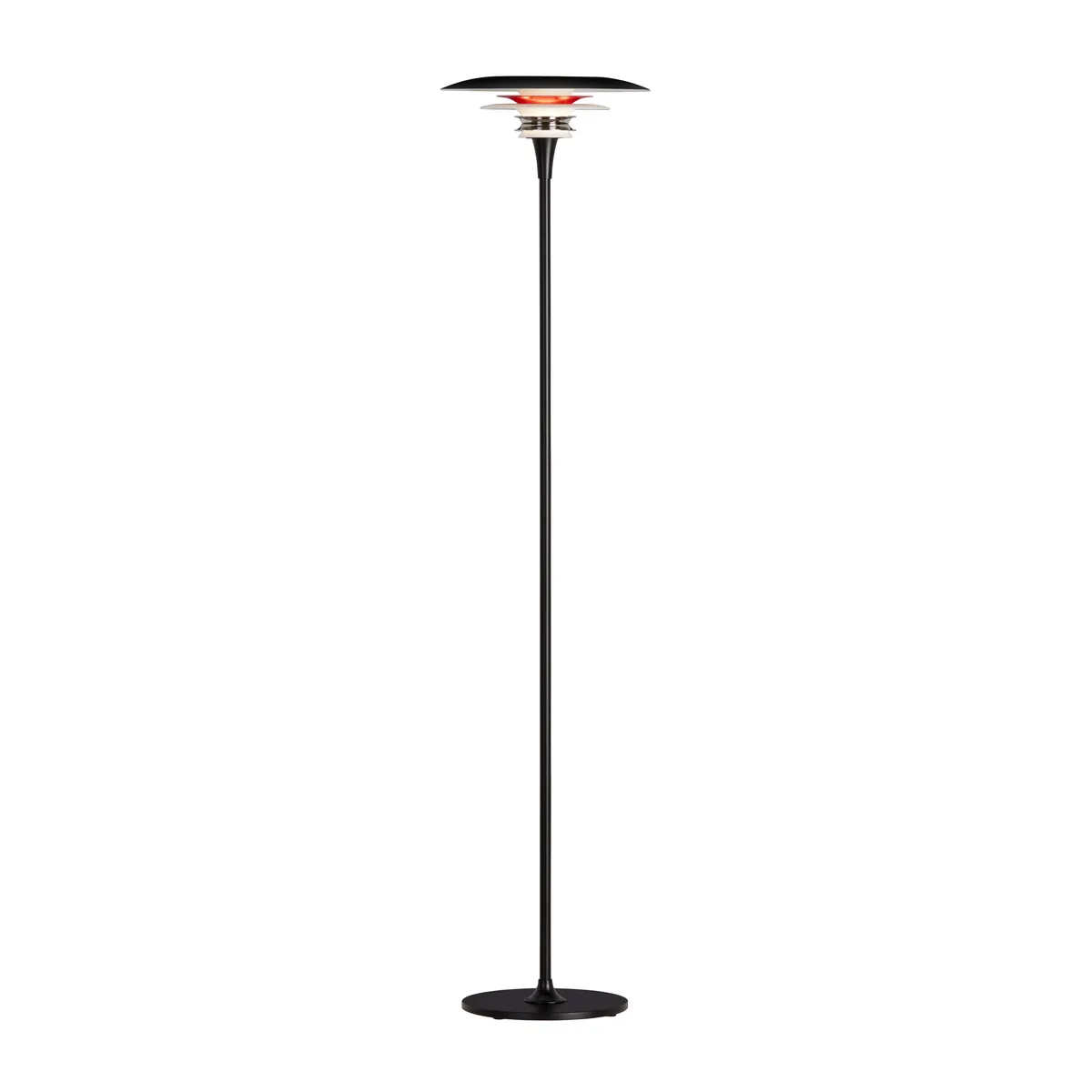 Belid Diablo golvlampa Ø30 cm Mattsvart-blankröd