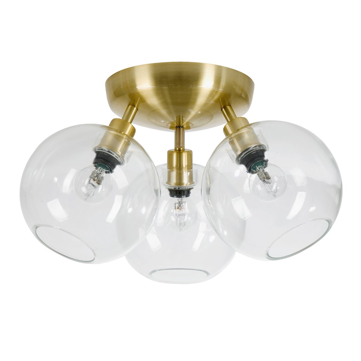 Belid Gloria plafond 33 cm Mässing-klar | Skandinavisk Design | Plafonder | Guldfärgad