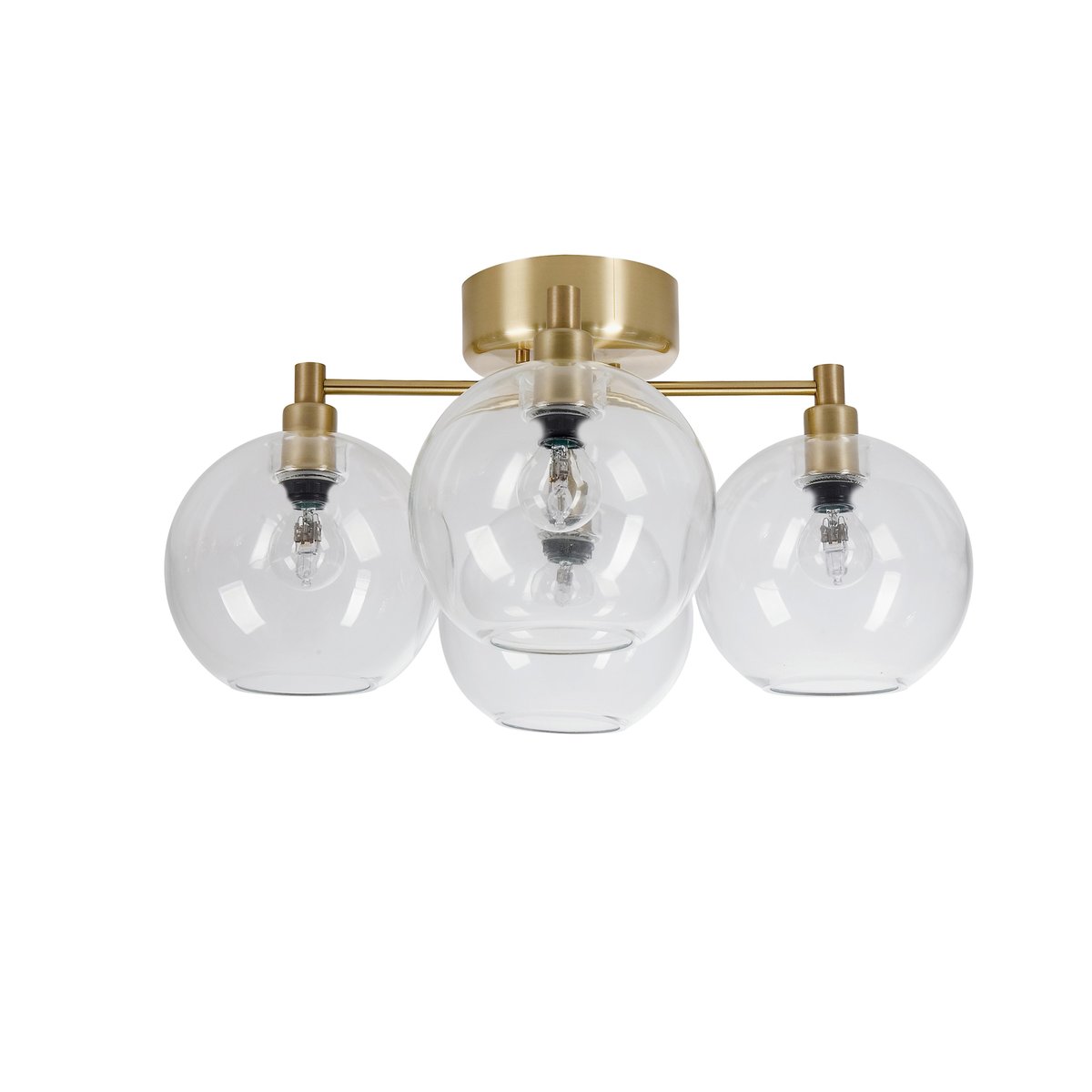Belid Gloria plafond mässing, klarglas | Skandinavisk Design | Plafonder | Transparent