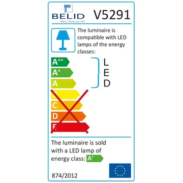 Ledro vägglampa - Mattsvart - Belid