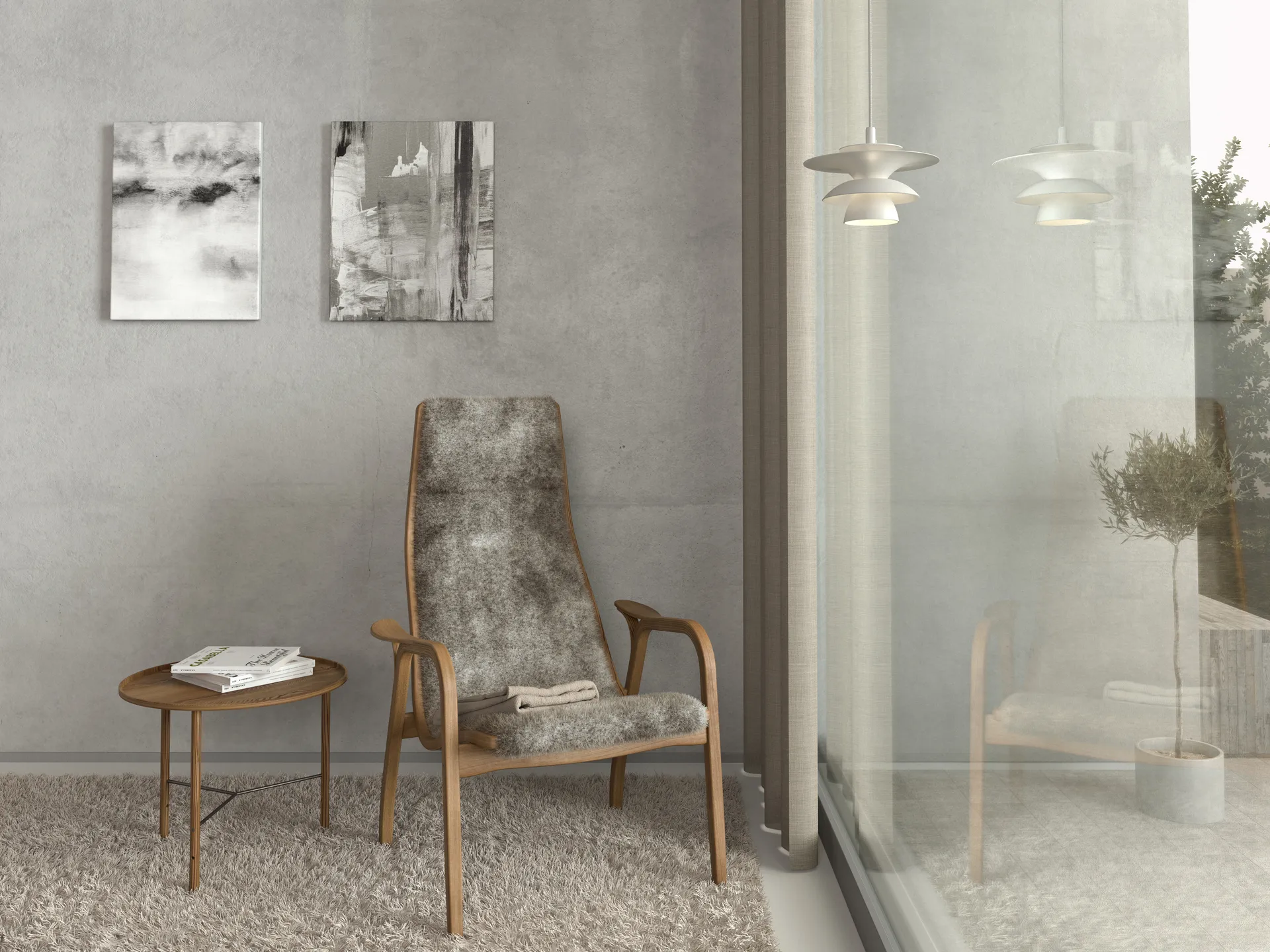 Picasso pendel Ø18 cm, Mattvit Belid