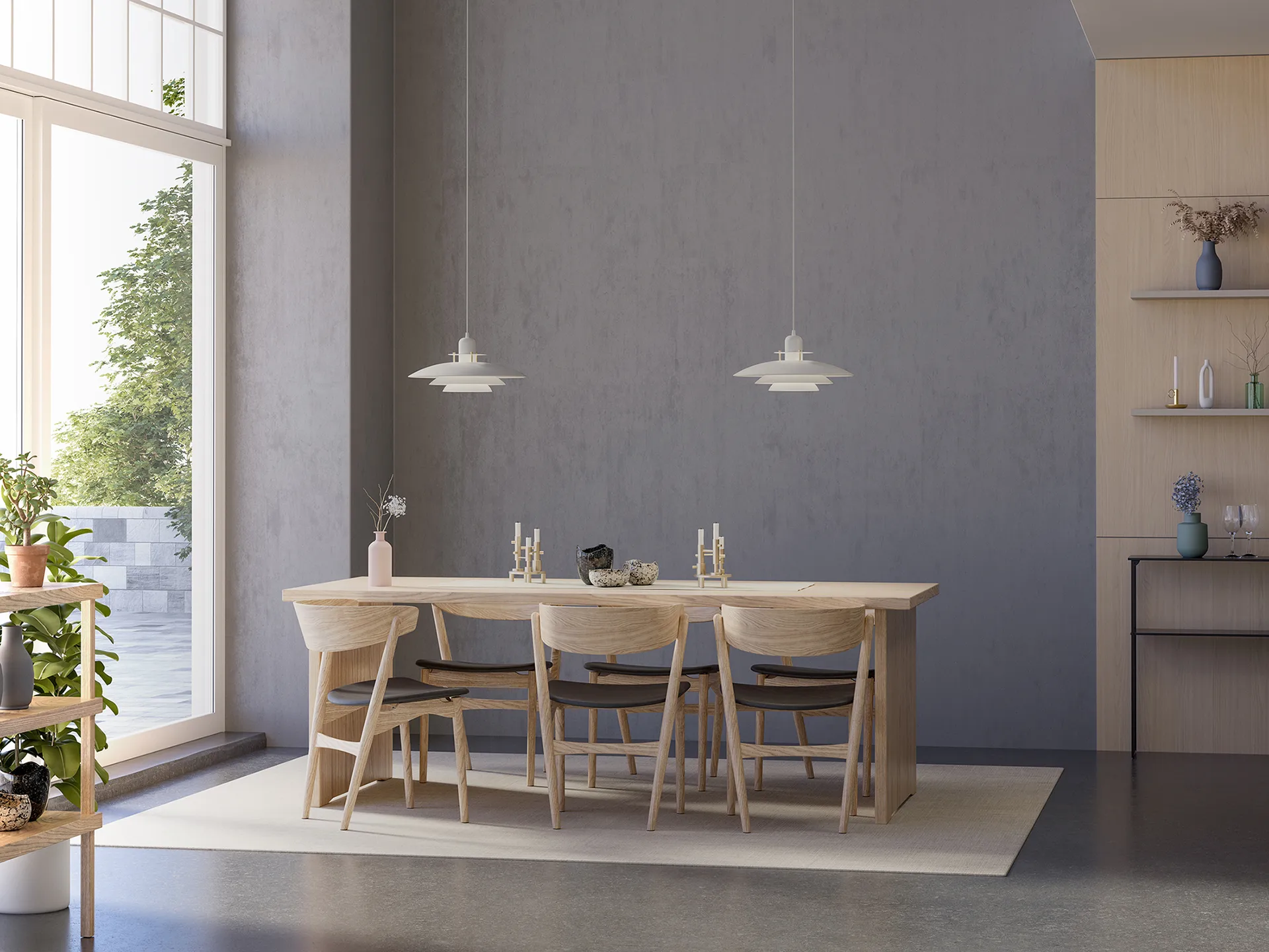 Primus pendel Ø43 cm, Mattvit-mässing Belid