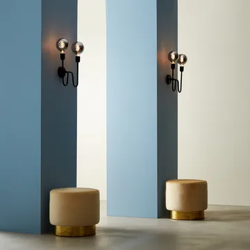 Regal Duo vägglampa fast installation - Svart - Belid