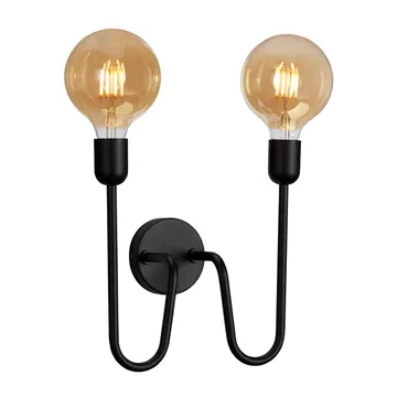 Regal Duo vägglampa fast installation - Svart - Belid