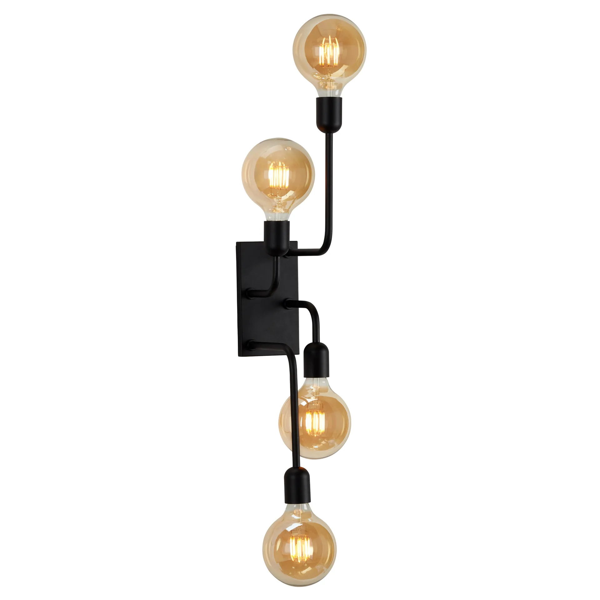 Regal XL vägglampa stickkontakt, Svart Belid