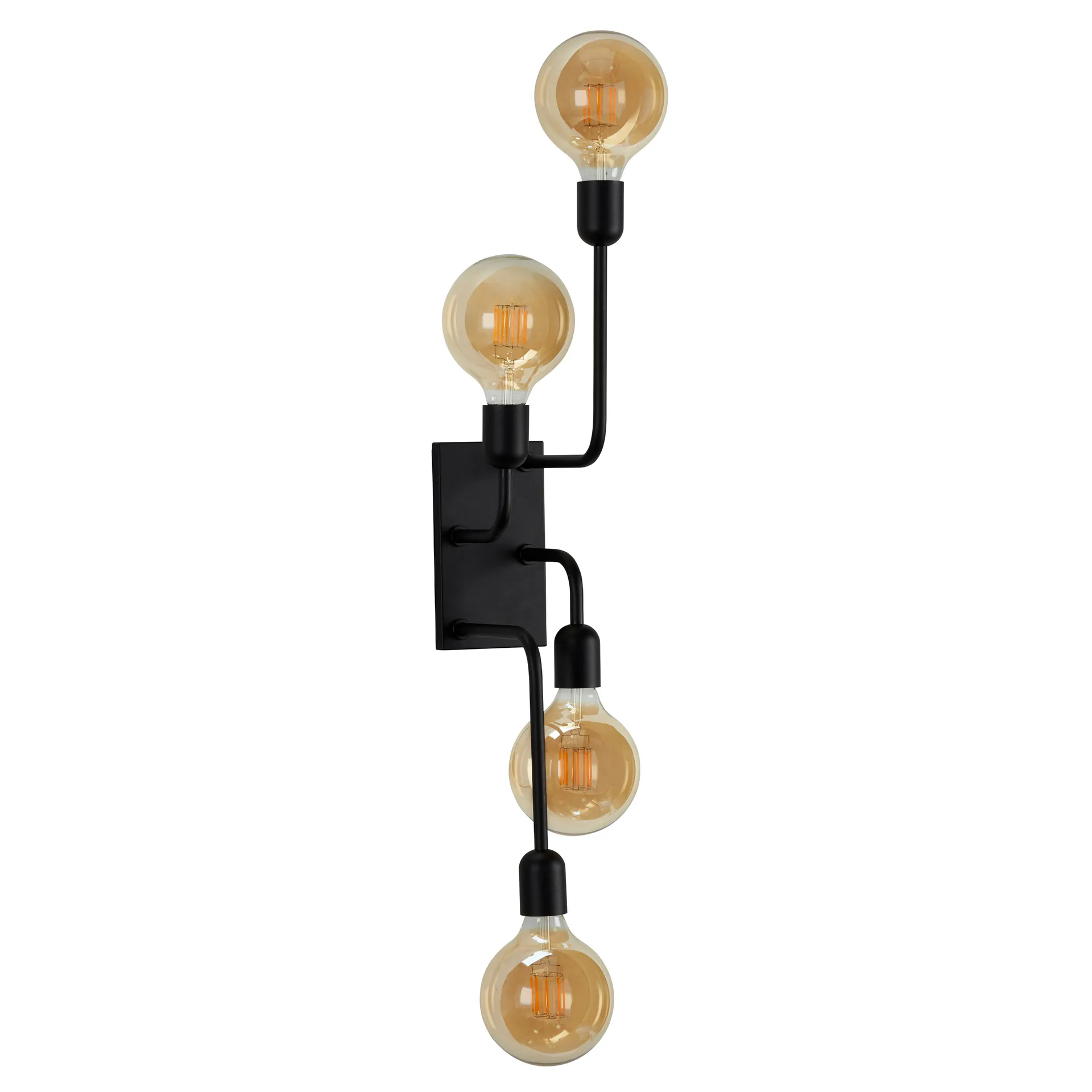 Regal XL vägglampa stickkontakt, Svart Belid